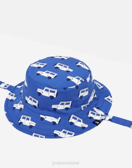 Accessories IE Joules Babies Brit Printed Sun Hat SMALL BLUE TRUCKS JVVL432
