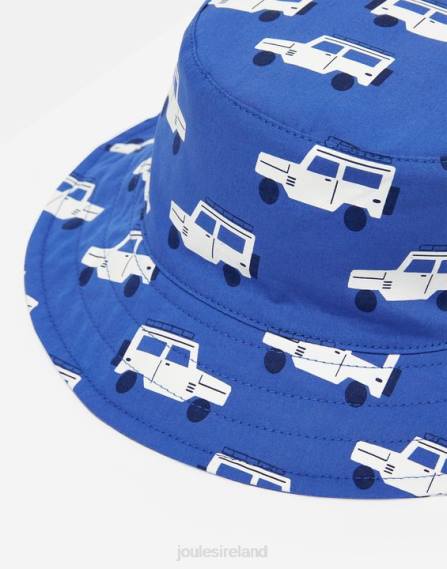 Accessories IE Joules Babies Brit Printed Sun Hat SMALL BLUE TRUCKS JVVL432