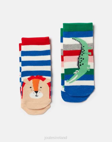 Accessories IE Joules Babies Neat Feet Socks 2 Pack CROC LION JVVL402