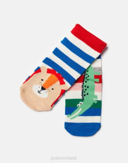 Accessories IE Joules Babies Neat Feet Socks 2 Pack CROC LION JVVL402