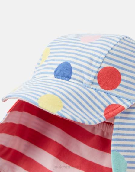 Accessories IE Joules Babies Sonny Neck Protector Jersey Hat 0-4 Years MULTI SPOT JVVL399