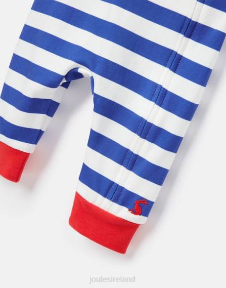 Accessories IE Joules Babies Winfield Organically Grown Cotton Artwork Romper 0-9 Months BLUE STRIPE CROCODILE JVVL426