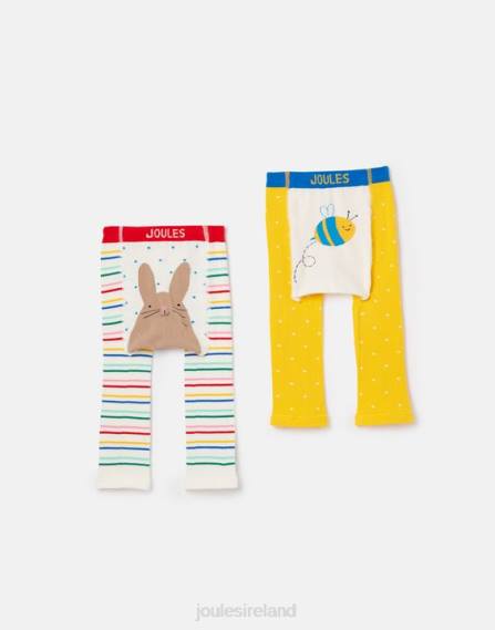 Apparel IE Joules Babies Lively 2 Pack Character Leggings BUNNY BEE JVVL407