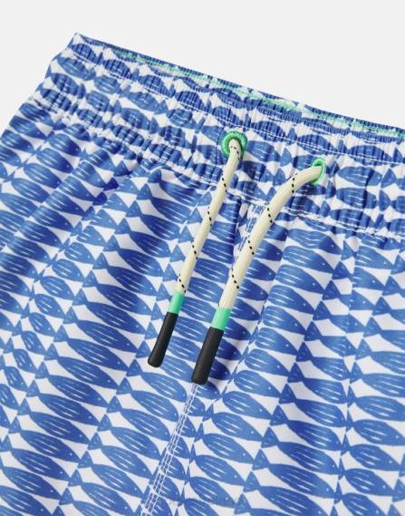 Apparel IE Joules Babies Ocean Printed Swimming Shorts 2-12 Years BLUE FISH JVVL356