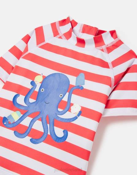 Apparel IE Joules Babies Diver Set Artwork Rash Vest Set 0-3 Years ORANGE OCTOPUS STRIPE JVVL434