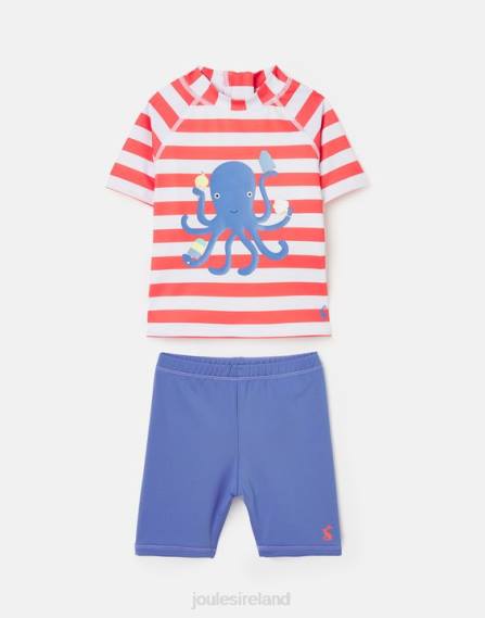 Apparel IE Joules Babies Diver Set Artwork Rash Vest Set 0-3 Years ORANGE OCTOPUS STRIPE JVVL434