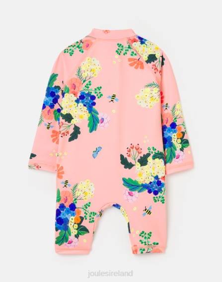 Apparel IE Joules Babies Sun Rash Suit 0-3 Years CORAL FLORAL JVVL417
