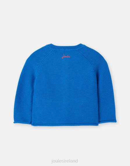 Apparel IE Joules Babies Bertie Artwork Cardigan 0-3 Years BLUE SAFARI JVVL436