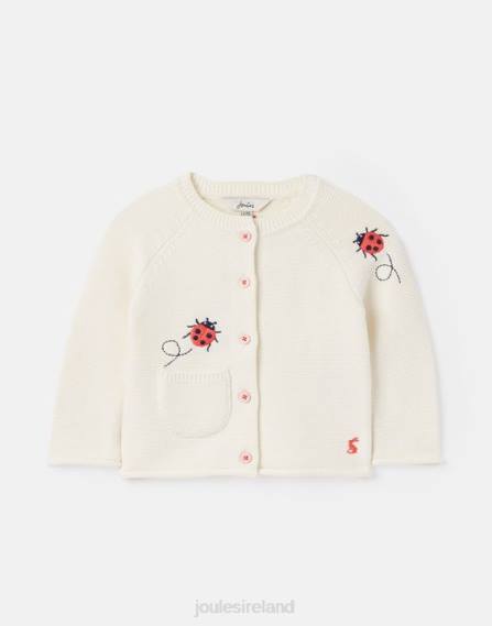 Apparel IE Joules Babies Betsie Embroidered Cardigan 0-3 Years CREAM LADYBIRD JVVL395