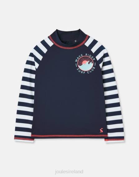 Apparel IE Joules Babies Chase Long Sleeve Rash Guard NAVY WAVE RIDER JVVL365