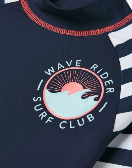 Apparel IE Joules Babies Chase Long Sleeve Rash Guard NAVY WAVE RIDER JVVL365