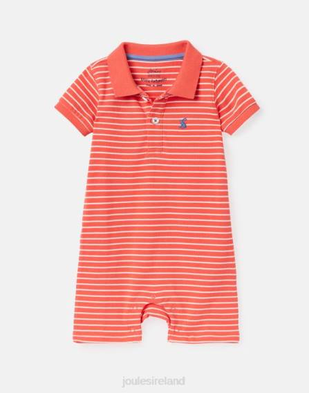 Apparel IE Joules Babies Filbert Polo Romper 0-24 months LIGHT PINK JVVL406