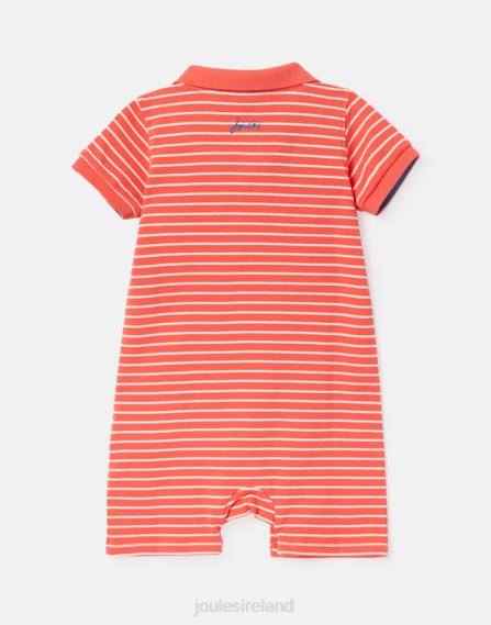 Apparel IE Joules Babies Filbert Polo Romper 0-24 months LIGHT PINK JVVL406
