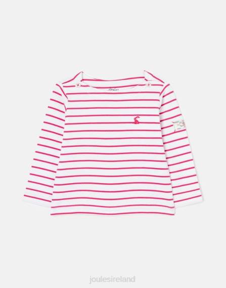 Apparel IE Joules Babies Harbour Stripe Long Sleeve T-Shirt 0 - 3 Years PINK STRIPE JVVL405