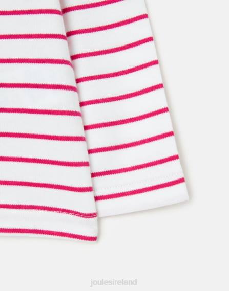 Apparel IE Joules Babies Harbour Stripe Long Sleeve T-Shirt 0 - 3 Years PINK STRIPE JVVL405