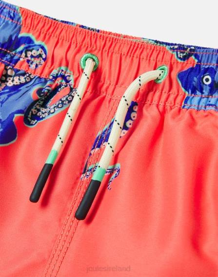 Apparel IE Joules Babies Ocean Printed Swimming Shorts 2-12 Years ORANGE OCTOPUS JVVL369