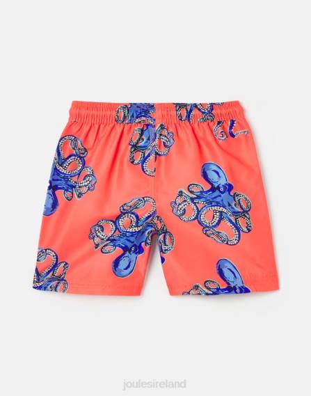 Apparel IE Joules Babies Ocean Printed Swimming Shorts 2-12 Years ORANGE OCTOPUS JVVL369