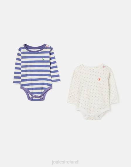 Apparel IE Joules Babies Olive Pack of Two Bodysuits 0-9 Months SPOT STRIPE JVVL416