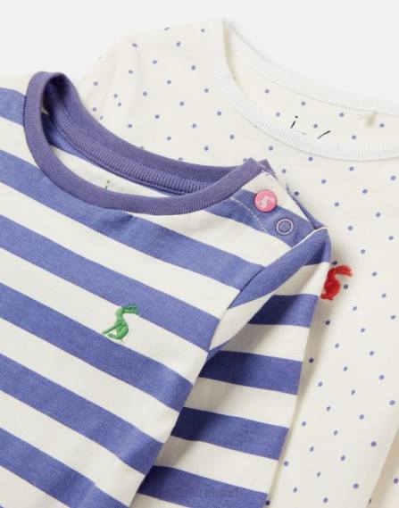Apparel IE Joules Babies Olive Pack of Two Bodysuits 0-9 Months SPOT STRIPE JVVL416