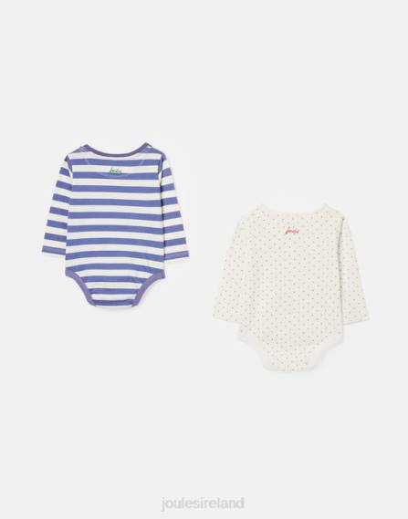 Apparel IE Joules Babies Olive Pack of Two Bodysuits 0-9 Months SPOT STRIPE JVVL416