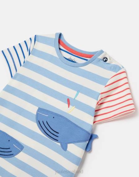 Apparel IE Joules Babies Patch Artwork Romper 0-24 months BLUWHALES JVVL425