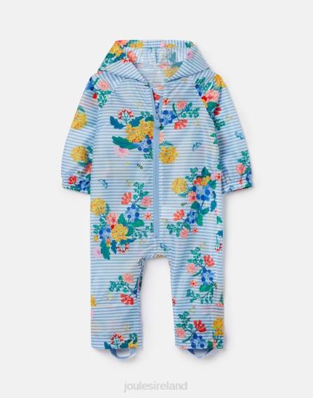 Apparel IE Joules Babies Puddle Waterproof Suit 3 Months-3 Years BLUE STRIPE FLORAL JVVL414