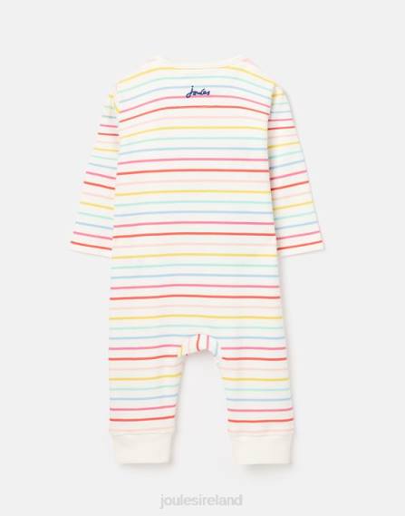 Apparel IE Joules Babies Winfield Organically Grown Cotton Artwork Romper 0-9 Months WHITE STRIPE BUNNY JVVL410