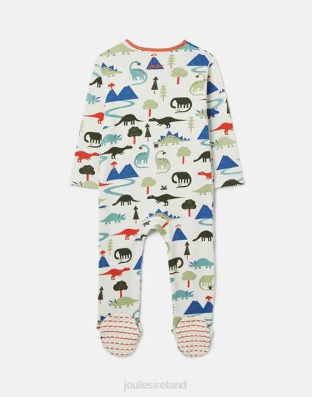 Apparel IE Joules Babies Zippy Organically Grown Cotton Onesie 0-9 Months DINO JVVL429