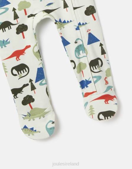 Apparel IE Joules Babies Zippy Organically Grown Cotton Onesie 0-9 Months DINO JVVL429