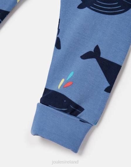Apparel IE Joules Boys Payton Organically Grown Cotton Legging 0-3 Years BLUEWHALE JVVL396