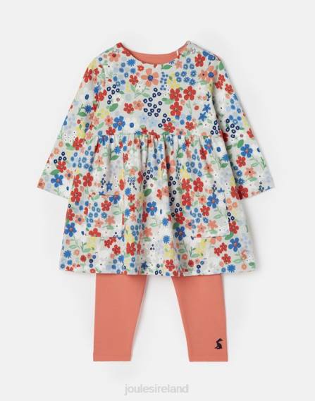 Apparel IE Joules Girls Christina Dress And Legging Set 0-3 Years BUNNY GREY JVVL418
