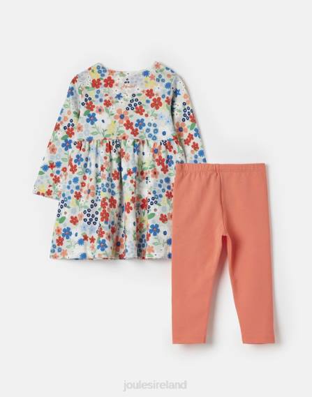 Apparel IE Joules Girls Christina Dress And Legging Set 0-3 Years BUNNY GREY JVVL418