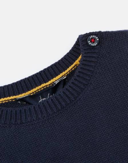 Apparel IE Joules Girls Cracking Intarsia Knitted Sweater 0-24 Months NAVY REINDEER JVVL413