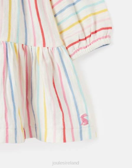 Apparel IE Joules Girls Iola Long Sleeved Tiered Dress 0-3 Years MULTI STRIPE JVVL421