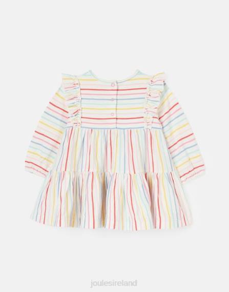 Apparel IE Joules Girls Iola Long Sleeved Tiered Dress 0-3 Years MULTI STRIPE JVVL421