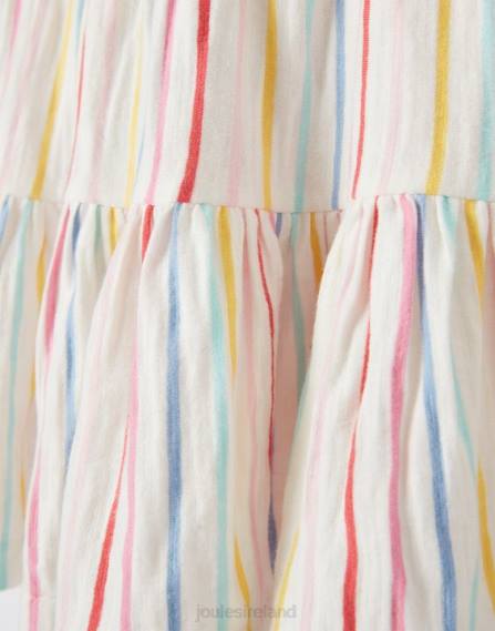 Apparel IE Joules Girls Iola Long Sleeved Tiered Dress 0-3 Years MULTI STRIPE JVVL421