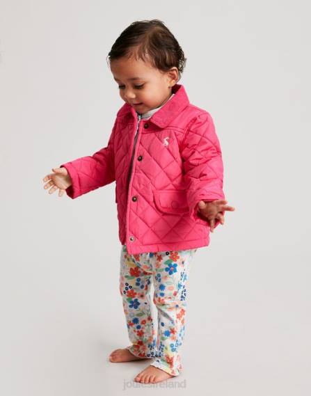Apparel IE Joules Girls Mabel Quilted Coat 0-3 Years BRIGHT PINK JVVL392