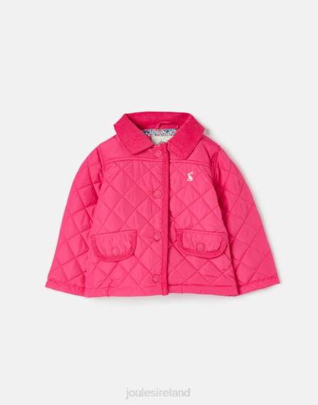 Apparel IE Joules Girls Mabel Quilted Coat 0-3 Years BRIGHT PINK JVVL392