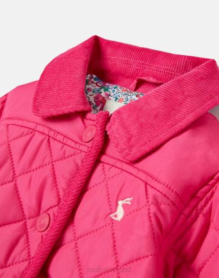 Apparel IE Joules Girls Mabel Quilted Coat 0-3 Years BRIGHT PINK JVVL392