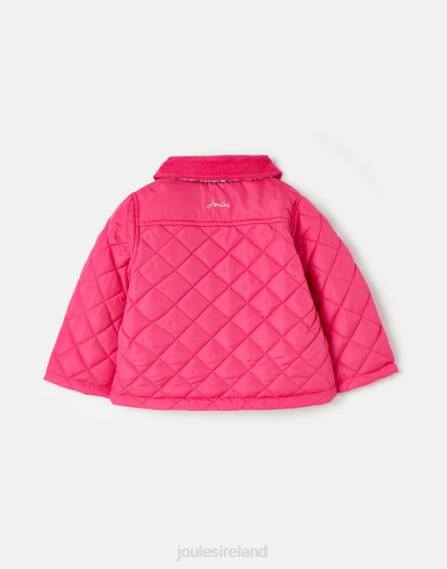 Apparel IE Joules Girls Mabel Quilted Coat 0-3 Years BRIGHT PINK JVVL392