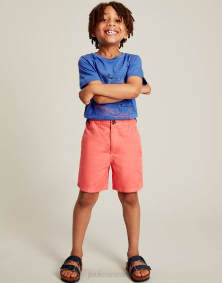 Apparel IE Joules Boys Jake Shorts 2-12 Years SOFT CORAL JVVL384