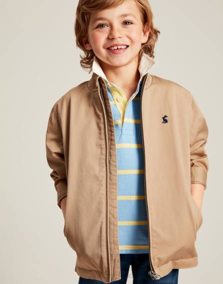 Apparel IE Joules Boys Harrington Jacket 2-12 Years LIGHT BROWN JVVL336