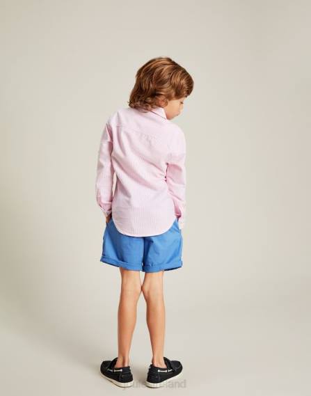 Apparel IE Joules Boys Oxford Stripe Shirt 2-12 Years PINK JVVL340