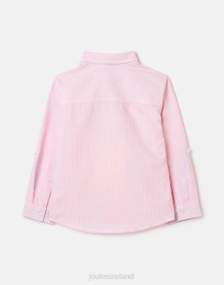 Apparel IE Joules Boys Oxford Stripe Shirt 2-12 Years PINK JVVL340