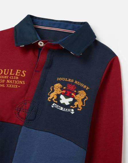 Apparel IE Joules Boys Union Rugby Shirt 2-12 Years FRENCH NAVY JVVL374