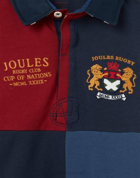 Apparel IE Joules Boys Union Rugby Shirt 2-12 Years FRENCH NAVY JVVL374