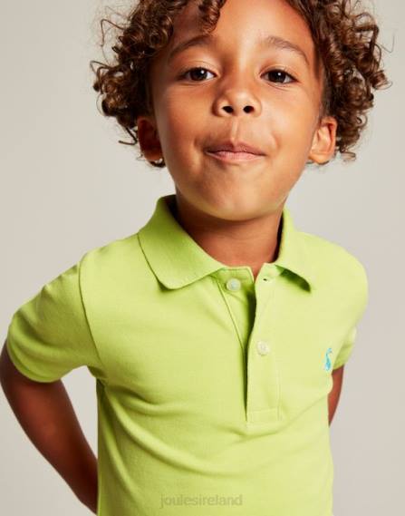 Apparel IE Joules Boys Woody Polo Shirt 2-12 Years LIME GRANITA JVVL375