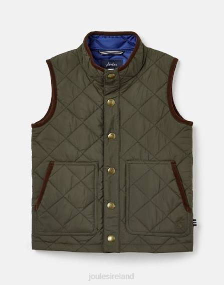 Apparel IE Joules Boys Bramble Diamond Quilt Vest 2-12 Years HERITAGE GREEN JVVL360