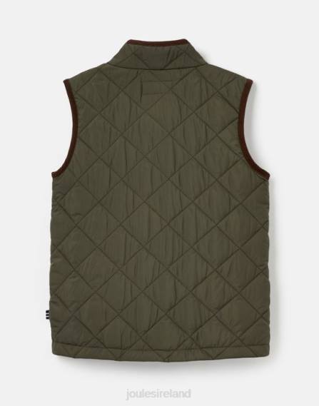 Apparel IE Joules Boys Bramble Diamond Quilt Vest 2-12 Years HERITAGE GREEN JVVL360