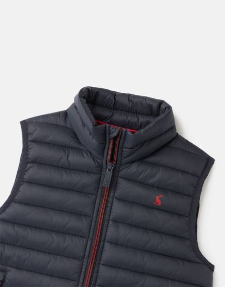 Apparel IE Joules Boys Crofton Showerproof Packable Vest 2-12 Years MARINE NAVY JVVL359